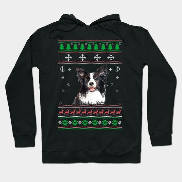 Cute Border Collie Dog Lover Ugly Christmas Sweater For Women And Men Funny Gifts Hoodie by uglygiftideas